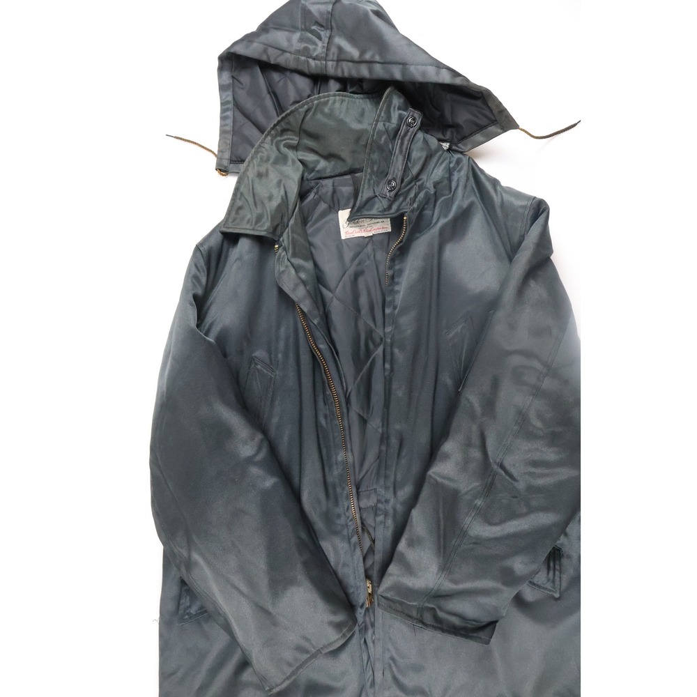 Golden Fleece Mens Parka Jacket Titan Cloth Industrial Hooded Gray L Vintage